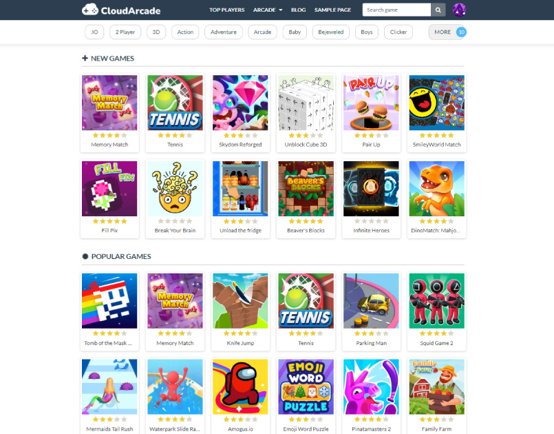 Create arcade online games, game website, wordpress blogs, video game  create by Sara_mexy